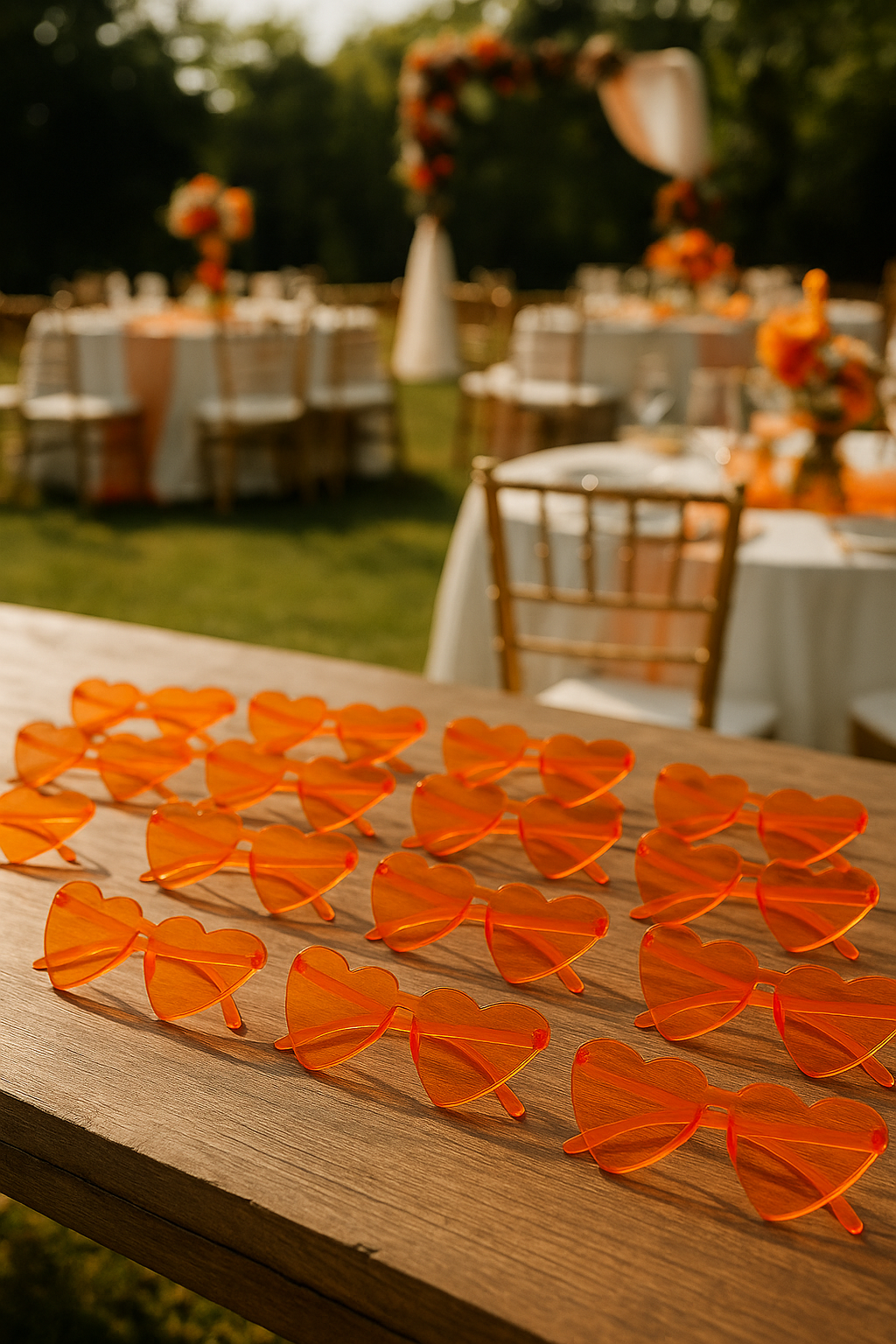 Orangene Sonnenbrillen 12 Stk